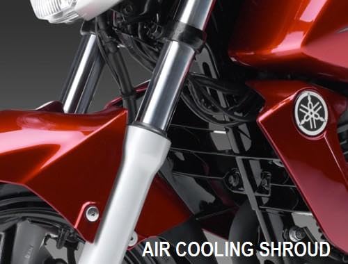Road Religion Front Air Shroud Panel Compatible with FZ-S V2 / FZ V2 - Black
