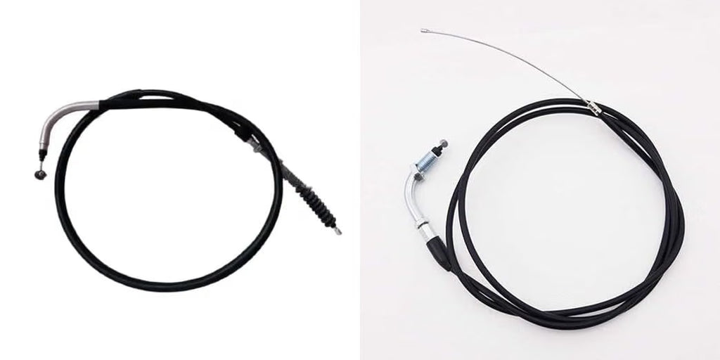 Road Religion Throttle & Bend-Type Clutch Cable Set (2 Pcs) for Royal Enfield Classic 350 (UCE & Reborn), Electra, Bullet, Standard