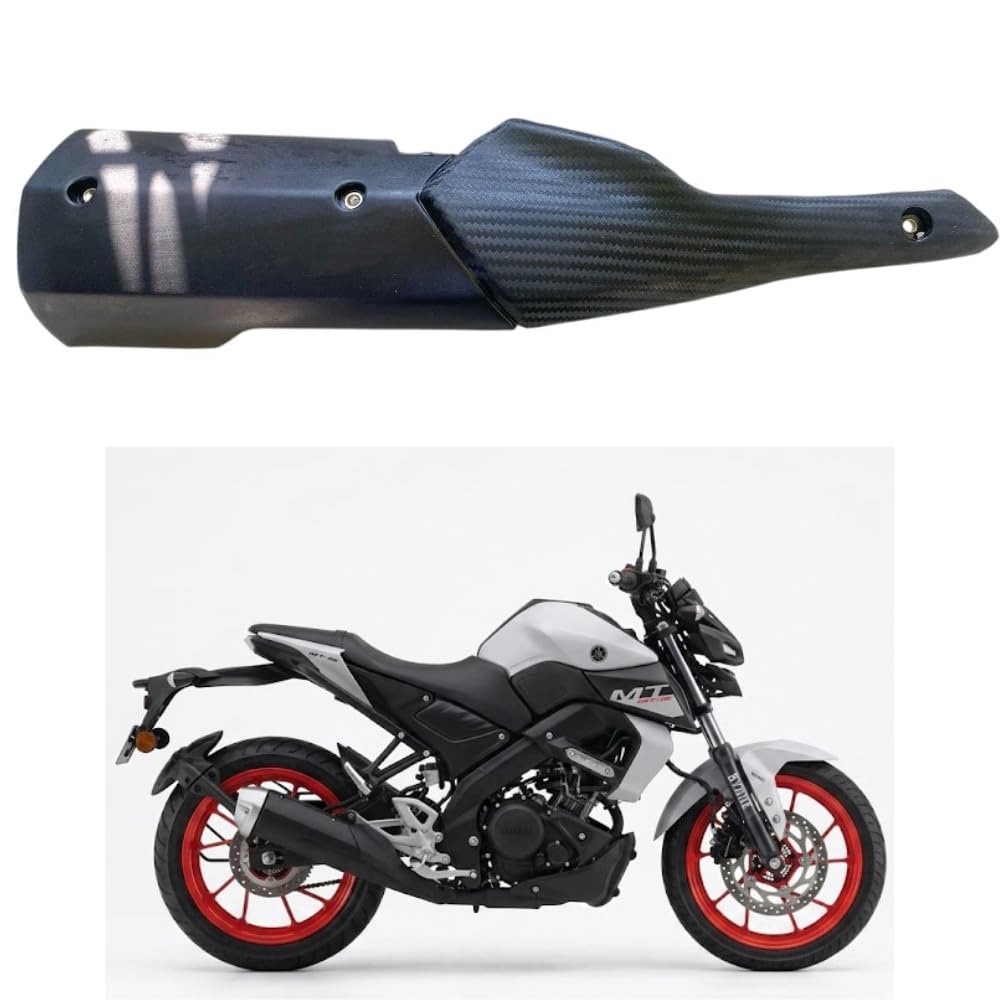 Road Religion Silencer Guard Plate Compatible with MT-15 V1 – Exhaust Heat Shield Protector (Black)