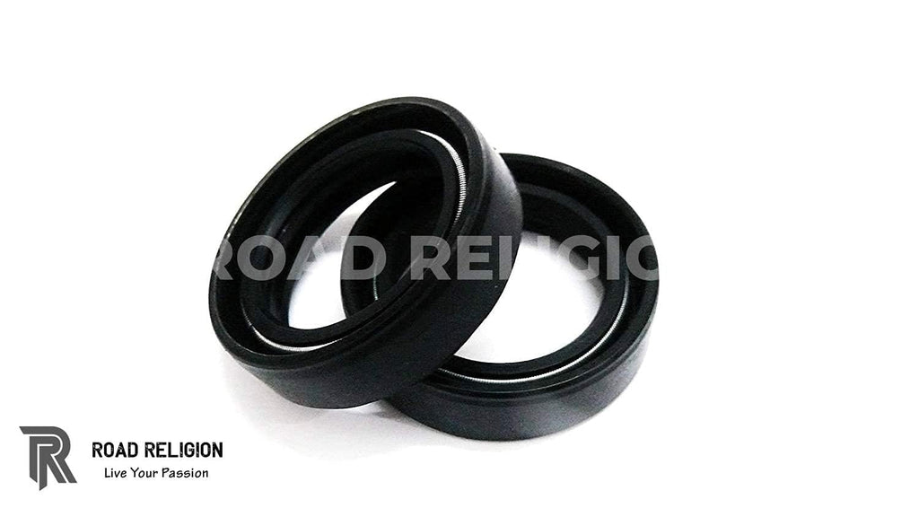 Road Religion Front Fork Shocker Seal & Dust Cap Combo Compatible with RX100, RX135 & RXG135 | Heavy-Duty Shock Up Oil Seal Set (2-Piece)