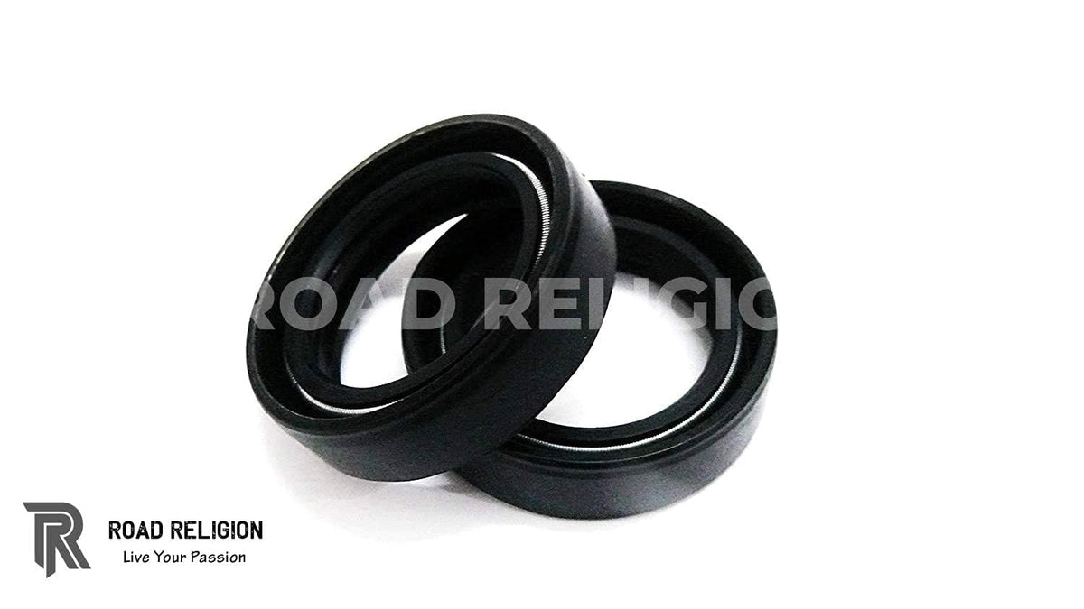 Road Religion Front Fork Shocker Seal & Dust Cap Combo Compatible with RX100, RX135 & RXG135 | Heavy-Duty Shock Up Oil Seal Set (2-Piece)