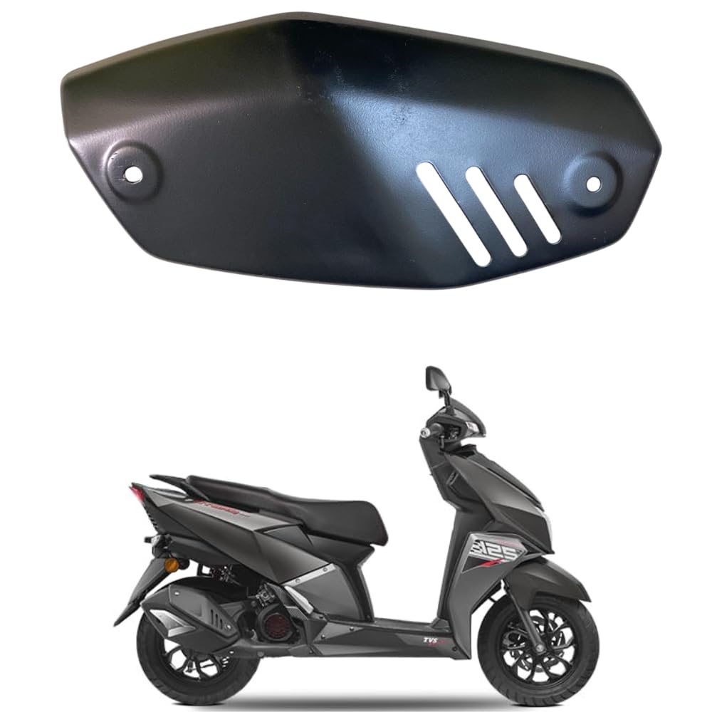 Heavy-Duty Black Metel Silencer Guard Compatible with NTORQ 125 – Premium Exhaust Protector