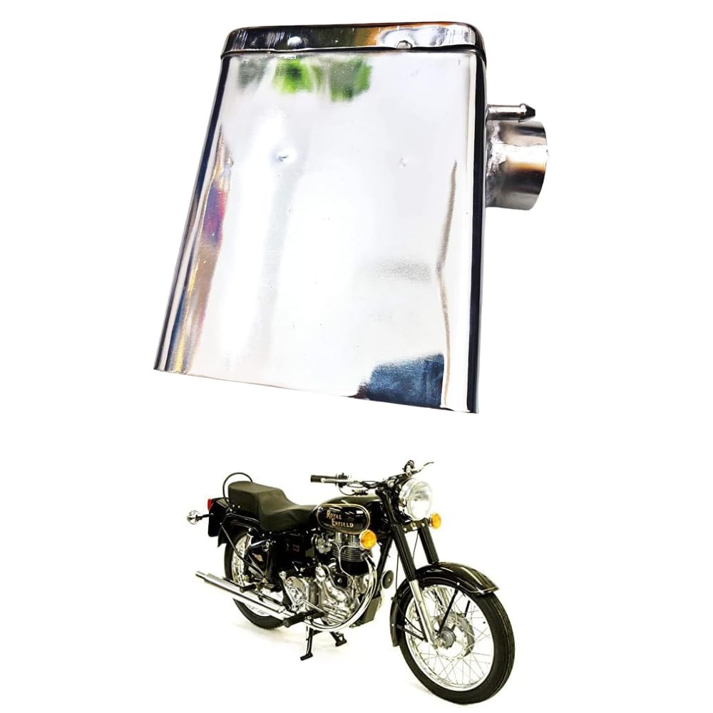 Road Religion Chrome Air Filter Box Compatible with Bullet Standard & Machismo (Old Model) | Premium Air Cleaner Assembly Cover