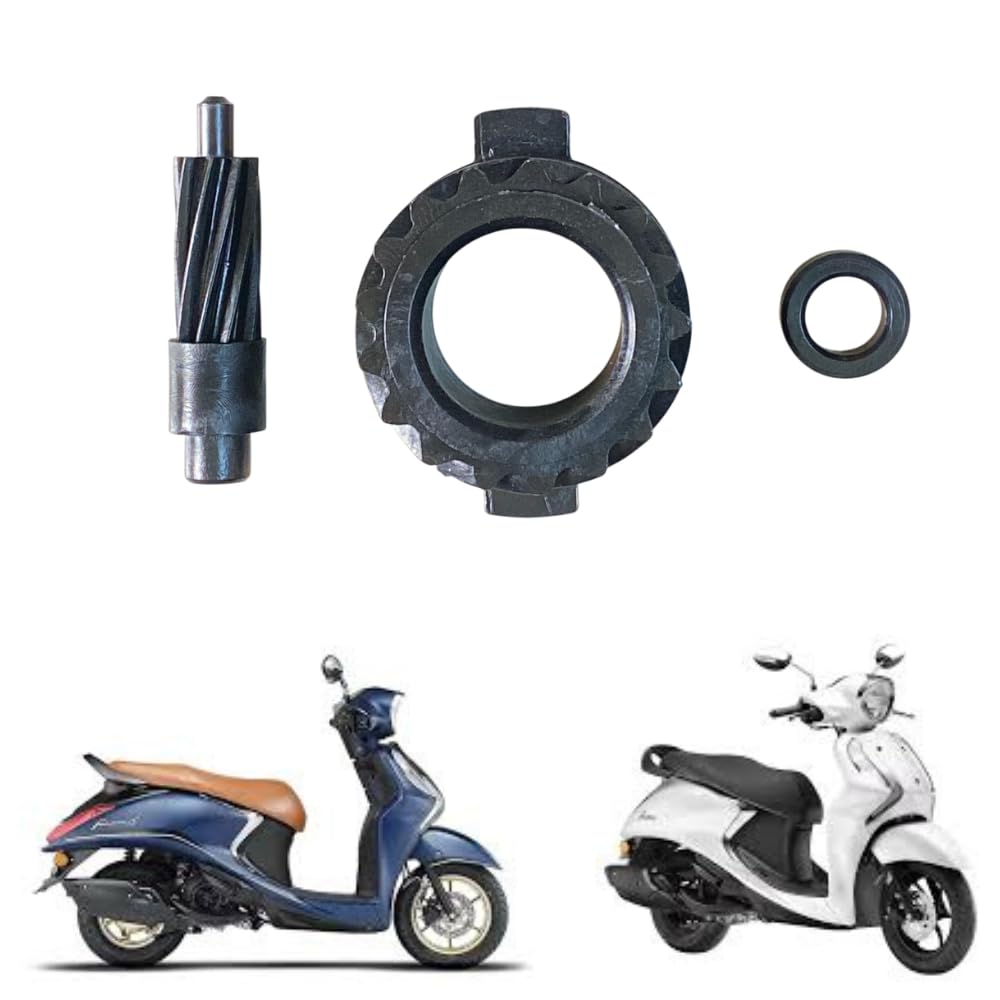 Speedometer Drive Gear Set (Worm/Garari) Compatible with Fascino | Durable Odometer Worm Gear Assembly | Smooth Speed Sensor Drive - (R1371)