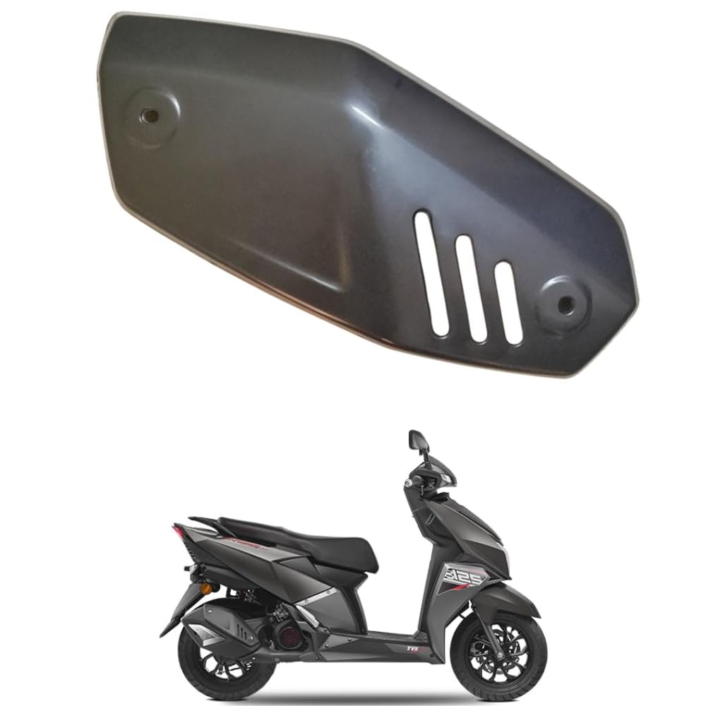 Heavy-Duty Black Silencer Guard Compatible with NTORQ 125 – Premium Exhaust Protector