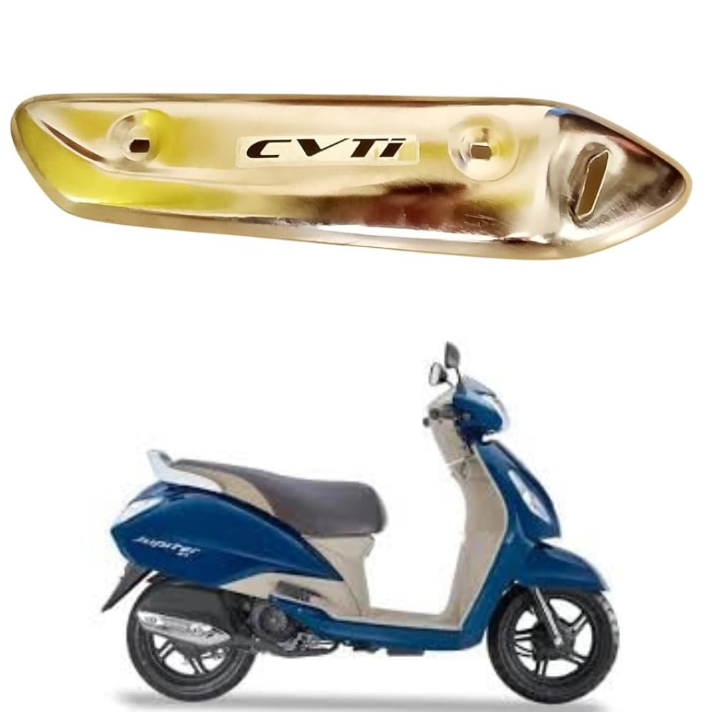Chrome Silencer Guard Compatible with Jupiter 110cc – Premium Exhaust Protector & Stylish Design