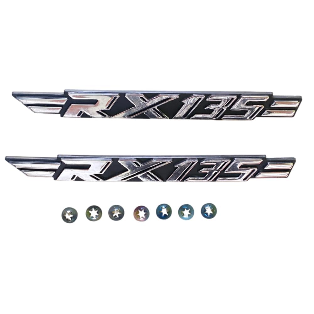 Road Religion Side Panel Monogram Emblem with Fitting Compatible with RX135 & RXG135 | Premium Logo Badge | Durable Side Panel Name Plate