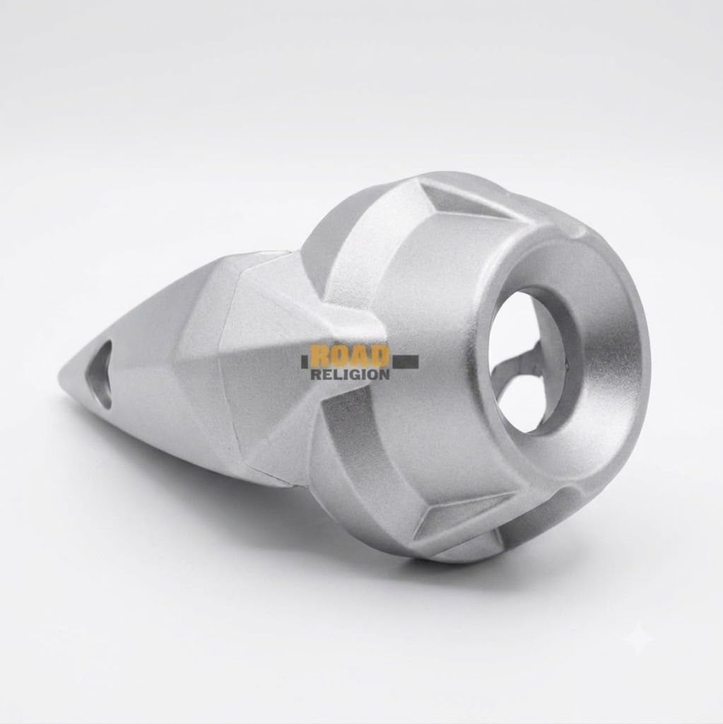 Road Religion Heavy-Duty Silencer End Cap Compatible with Yamahaa FZ V2/ Fazer V2 (Silver) - (R1080)