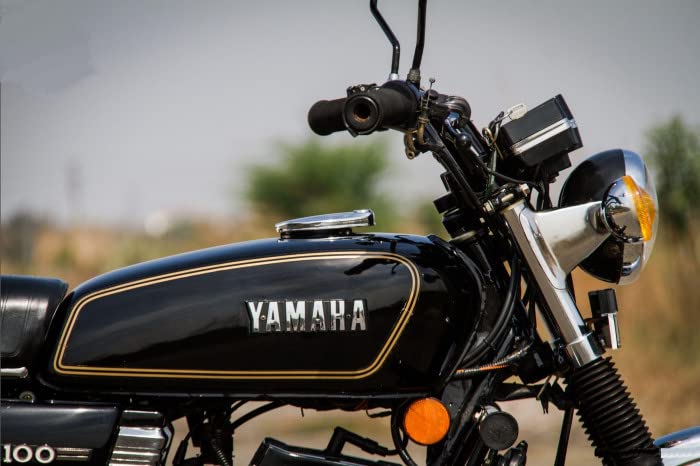 Road Religion Complete Side Panel Kit Black with Side Panel Monogram and 'L' Monogram for Yamaha RX100