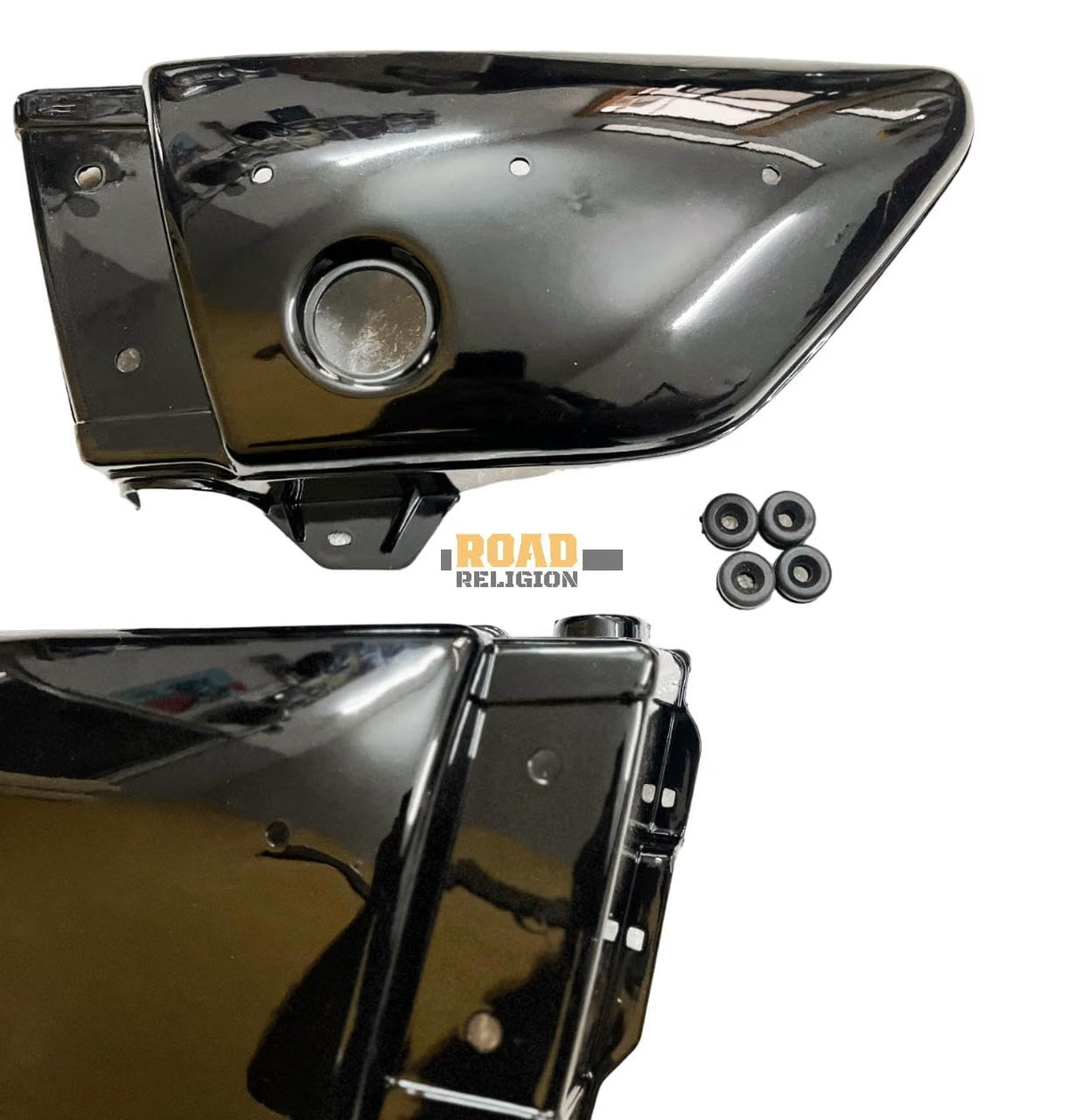 Road Religion Side Panel with Rubber Fittings compatible with RX100/RX135 (Black)