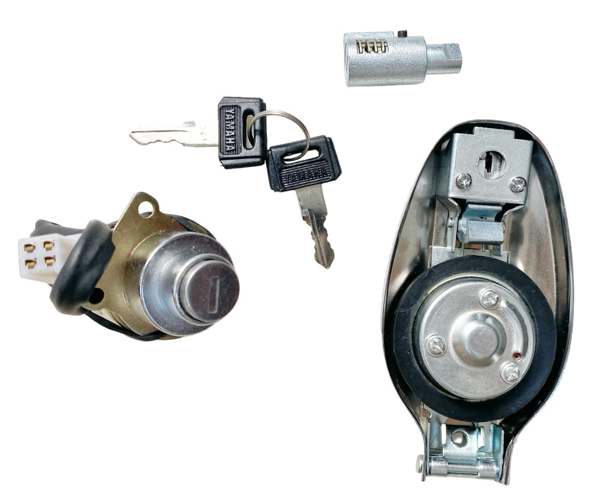 Road Religion Complete Lock Set Kit for RX100 / RX135 / RXG135 – Ignition Switch, Handle Lock & Petrol Tank Cap with Keys