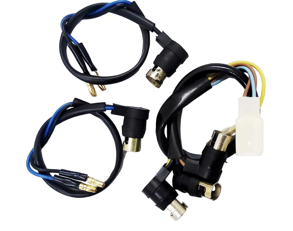 Road Religion Heavy-duty Pilot Lamp Bulb Holder Set (3) Compartible with Yamaha RX100/RX135/RXG135 - Heavy Duty construction (Left Pilot Lamp, Right Pilot Lamp, Speedometer Holder)