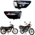 Road Religion Complete Side Panel Kit Black with Side Panel Monogram and 'L' Monogram for Yamaha RX100