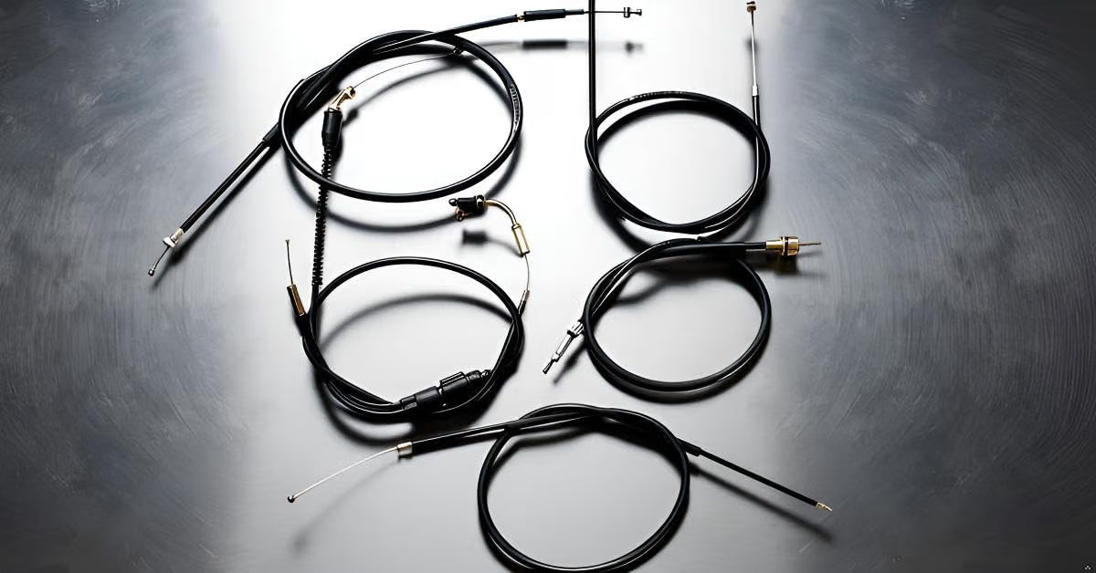 Road Religion Complete Cable Set compatible with Yamahaa RX135 - Throttle, Clutch, Brake, Choke and Speedometer Cables (Heavy-duty, Long-lasting)