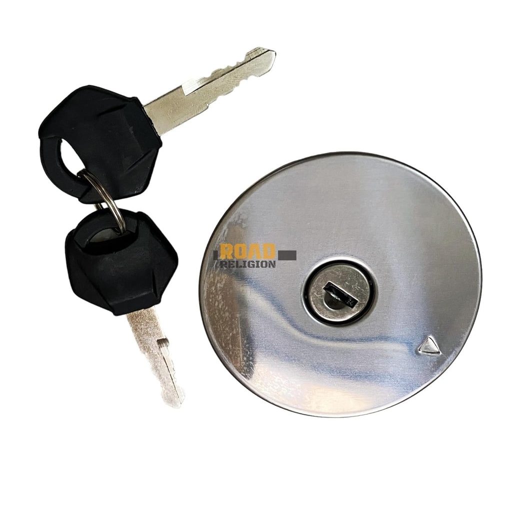 Road Religion Petrol Tank Cap with Lock Compatible with FZ-16 V1 | Secure Fuel Tank Lid | Durable Replacement Fuel Cap Assembly with Keys