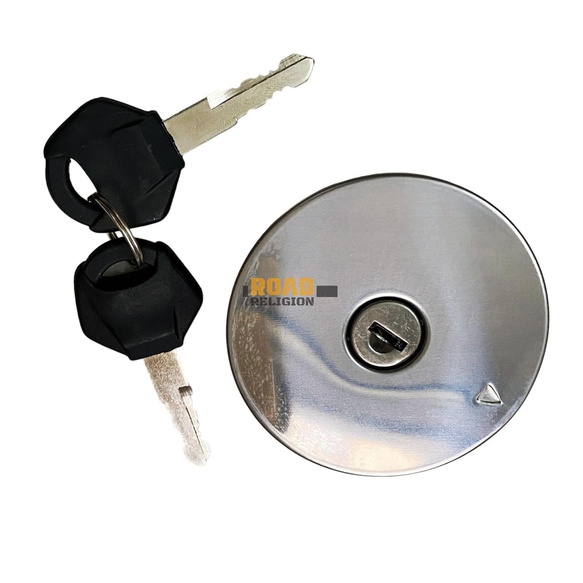 Road Religion Petrol Tank Cap with Lock Compatible with FZ-16 V1 | Secure Fuel Tank Lid | Durable Replacement Fuel Cap Assembly with Keys