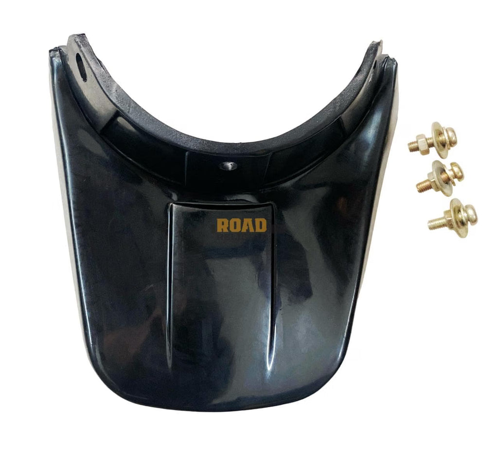 Road Religion Front and Rear Mud Flap Combo Compatible with Yamaha RX100/ RX135 - Complete with Fitting Accessories (Heavy Duty - Rubber)