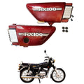 Road Religion Side Panel with Rubber Fittings, RX100 Side Panel Monogram, 'L' Monogram compatible with RX100 (Top Grade Plastic - Maroon/Cherry Color)