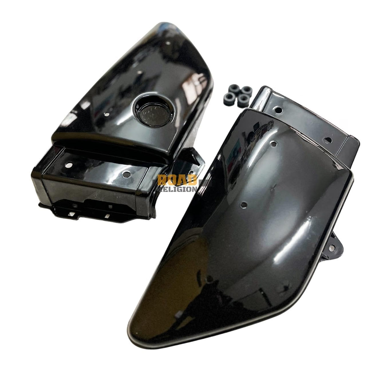Road Religion Side Panel with Rubber Fittings compatible with RX100/RX135 (Black)