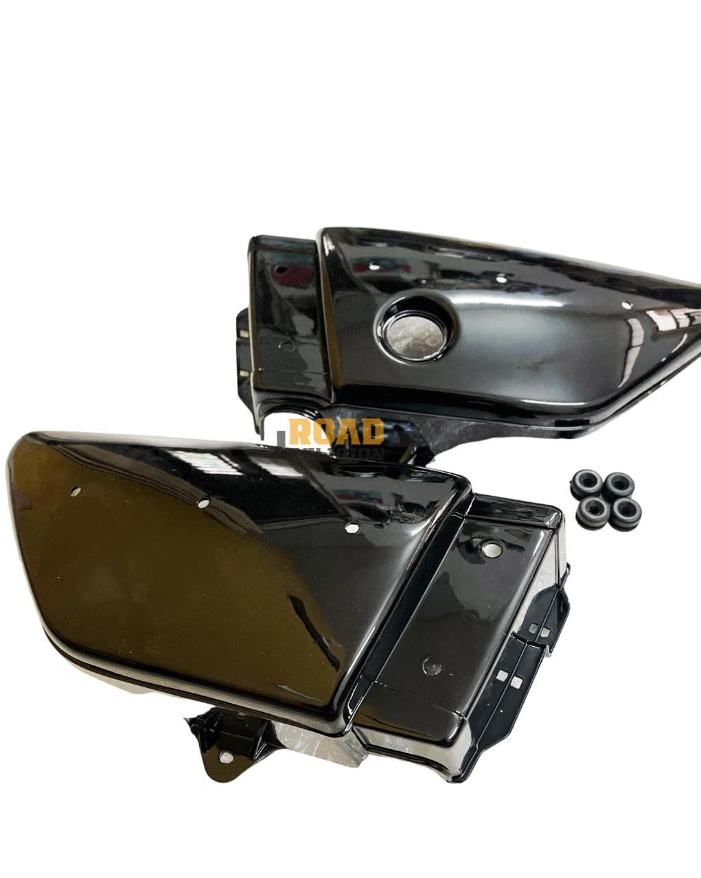 Road Religion Side Panel with Rubber Fittings compatible with RX100/RX135 (Black)