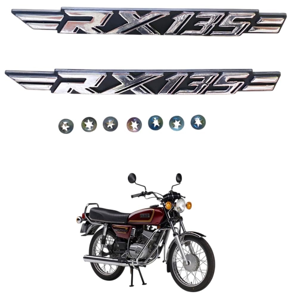 Road Religion Side Panel Monogram Emblem with Fitting Compatible with RX135 & RXG135 | Premium Logo Badge | Durable Side Panel Name Plate