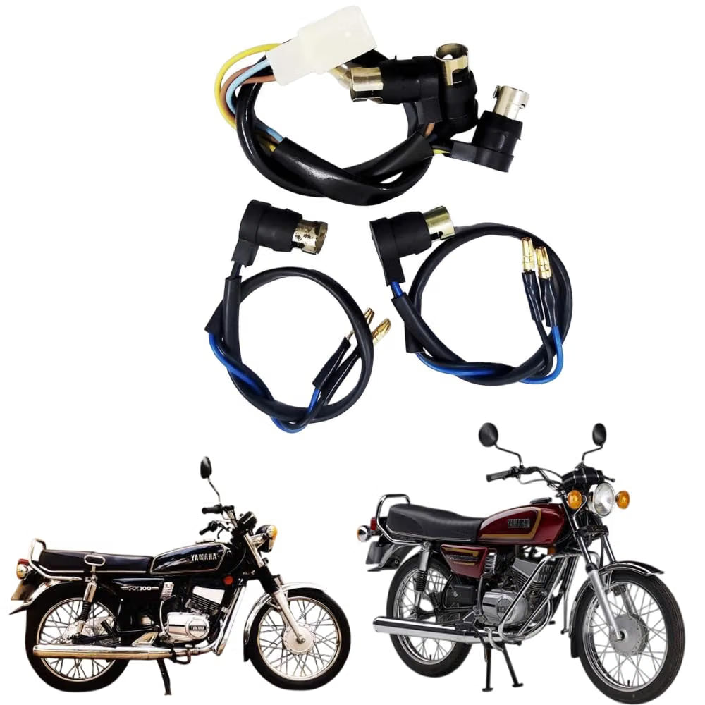 Road Religion Heavy-duty Pilot Lamp Bulb Holder Set (3) Compartible with Yamaha RX100/RX135/RXG135 - Heavy Duty construction (Left Pilot Lamp, Right Pilot Lamp, Speedometer Holder)