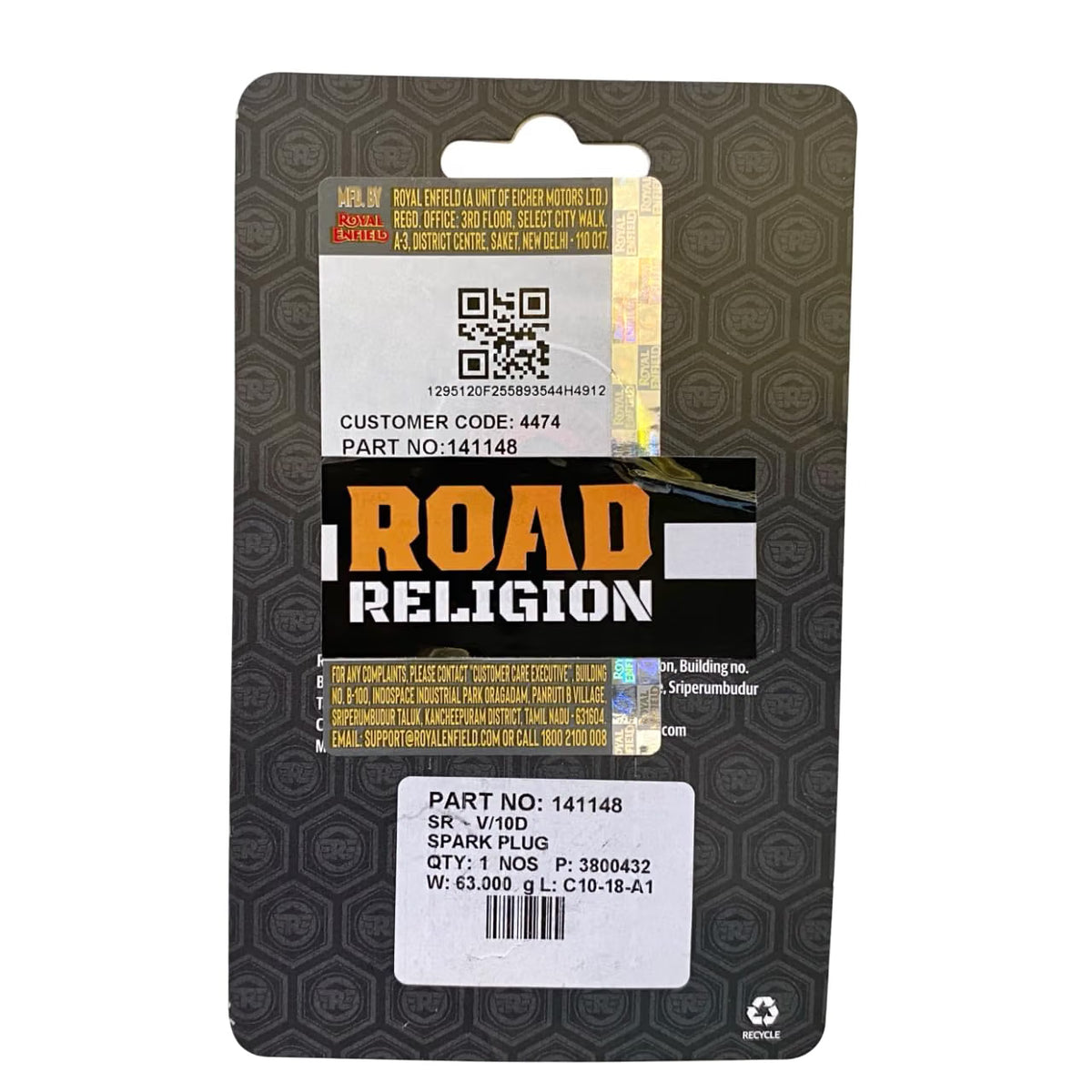 Road Religion Spark Plug Compatible with Bullet Old Models – Campus, Deluxe, Electra 4S/5S, Machismo, Standard, Thunderbird 350/500 (2002–2012)