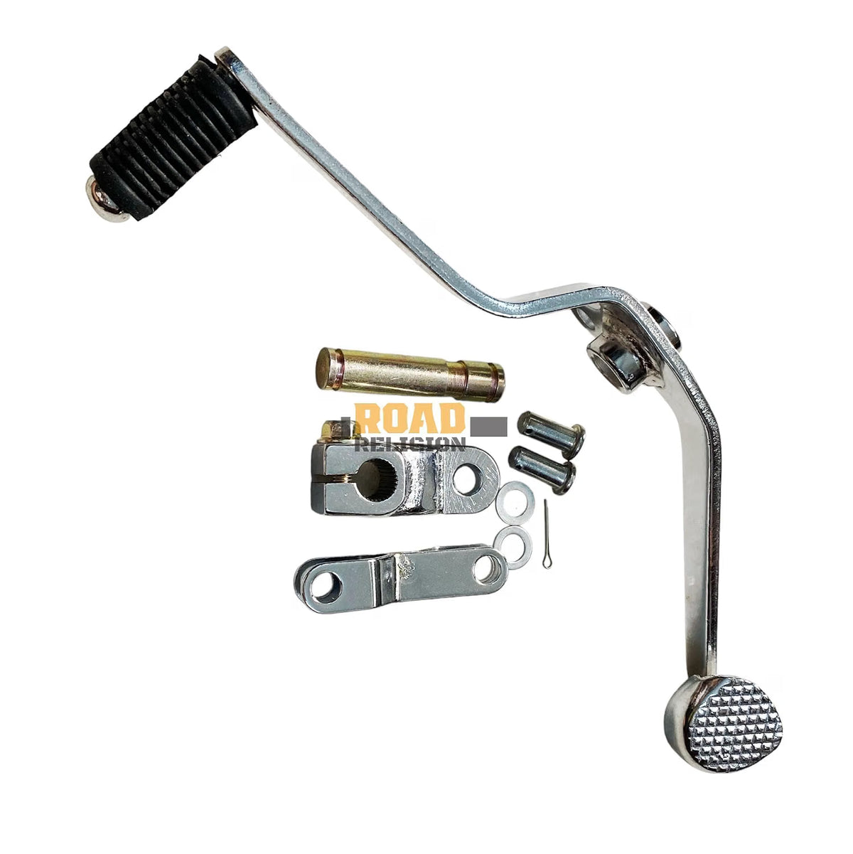 Road Religion Metal Rx100 / Rxg 135 Gear Lever With Gear Meeling Kit/Boss Kit/Arm Shift Kit (Parts Of Gear Lever) (2139035, Silver)