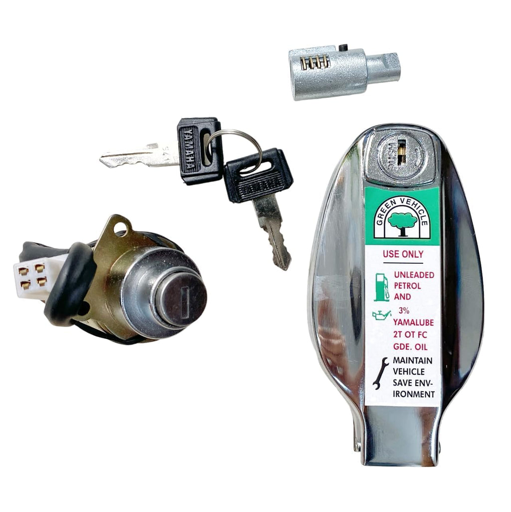 Road Religion Complete Lock Set Kit for RX100 / RX135 / RXG135 – Ignition Switch, Handle Lock & Petrol Tank Cap with Keys