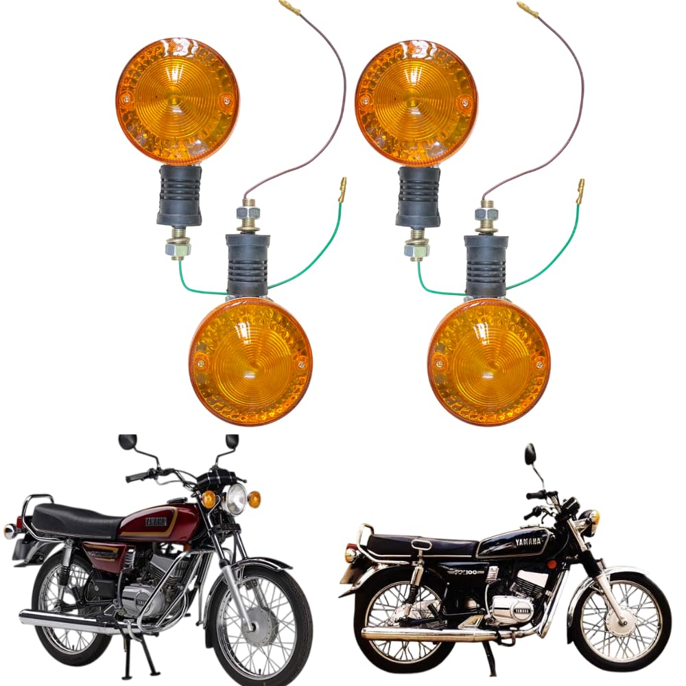 Genuine Swiss Front & Rear Indicator/Turn Signal/Blinker Combo Compatible with RX100 & RX135 | Original Fitment Indicator Set (4 Pcs)