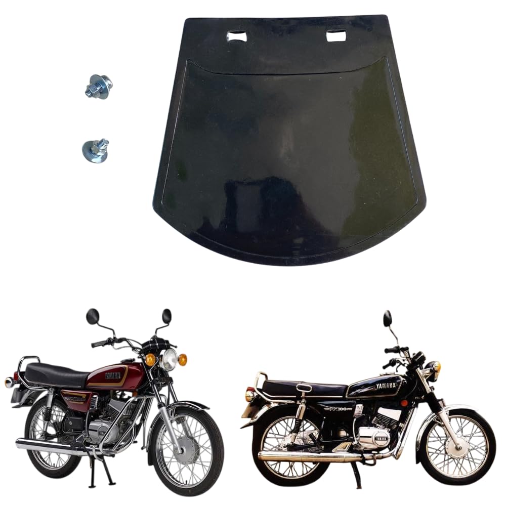Heavy Quality Front Mud Flap with Screw Fitting Compatible with Yamahaa RX100/ RX135/ RXG135 - Enhanced Protection and Style (Rubber)