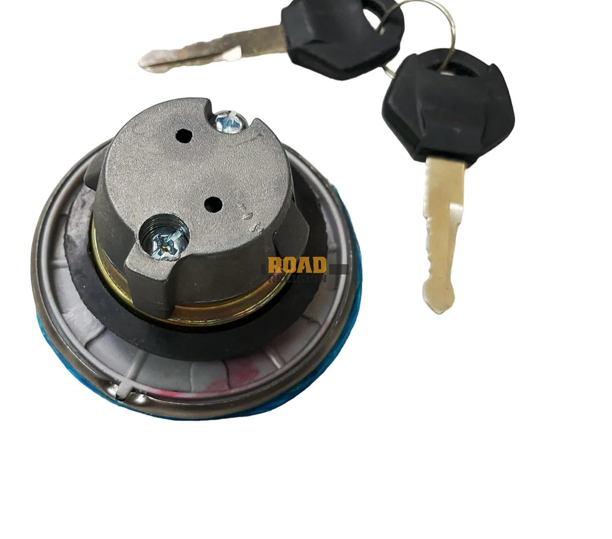 Road Religion Petrol Tank Cap with Lock Compatible with FZ-16 V1 | Secure Fuel Tank Lid | Durable Replacement Fuel Cap Assembly with Keys