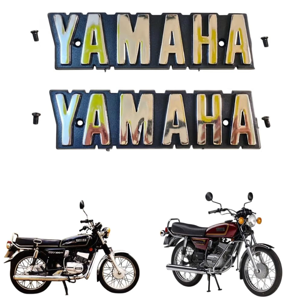 Road Religion Genuine Fuel Tank/ Petrol Tank Monogram with Screw Fitting Compatible for Yamaha RX100/RX135/RXG135 (Original Yamaha)