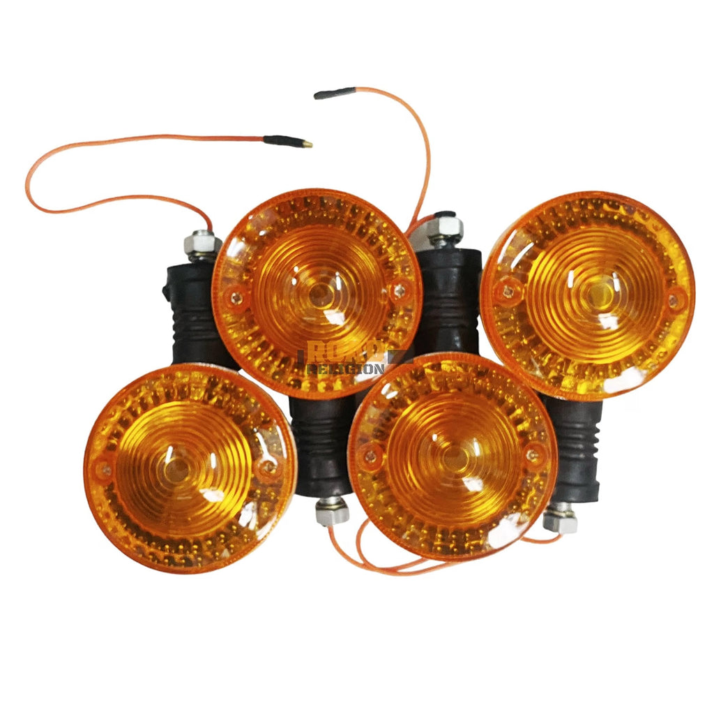 Road Religion Combo of 2 Indicator/Blinker Set compatible with Yamaha RX100/RXG135/RX135 - Pair of 2 PCS each (Orange)