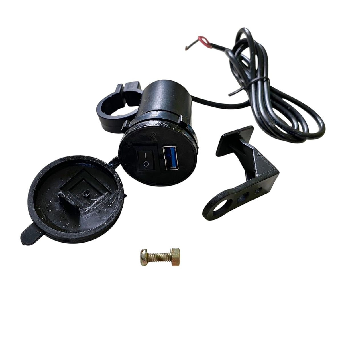 Motorcycle Hjg Usb Charger (Hjg Series), Cellular Phone, Black