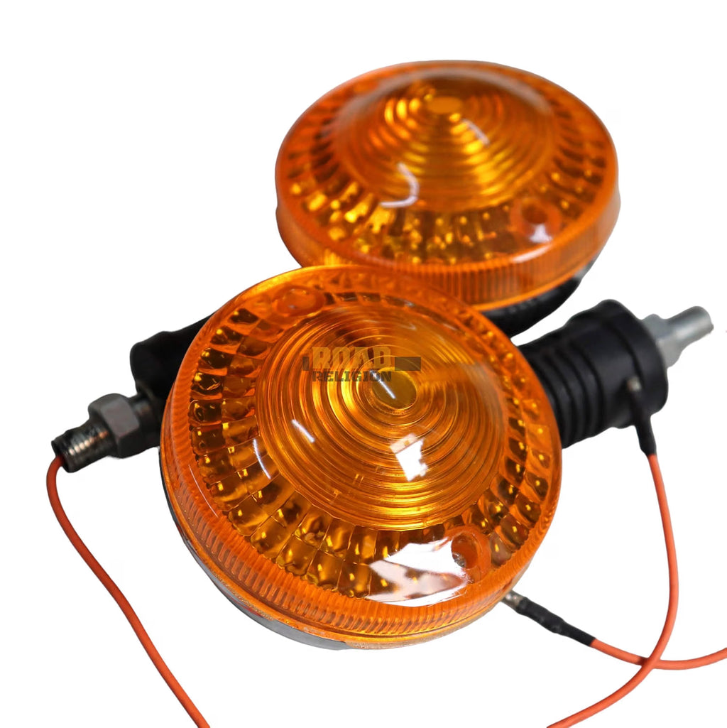 Road Religion Front Indicator/Blinker Set compatible with RX100/RXG135/RX135 - Pair of 2 PCS (Orange)